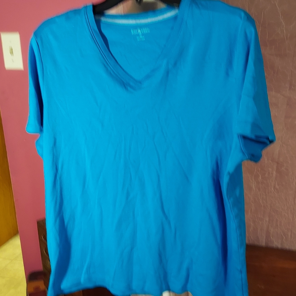 Womans Turquoise Shirt size XL Kim Rogers SO Soft!